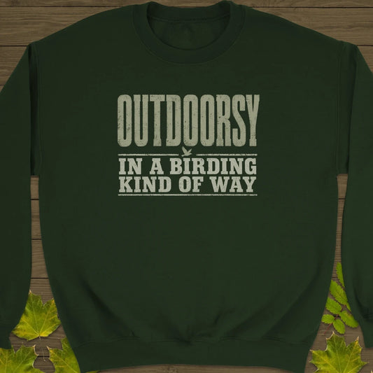 Outdoorsy Birding Sweatshirt Forest Green