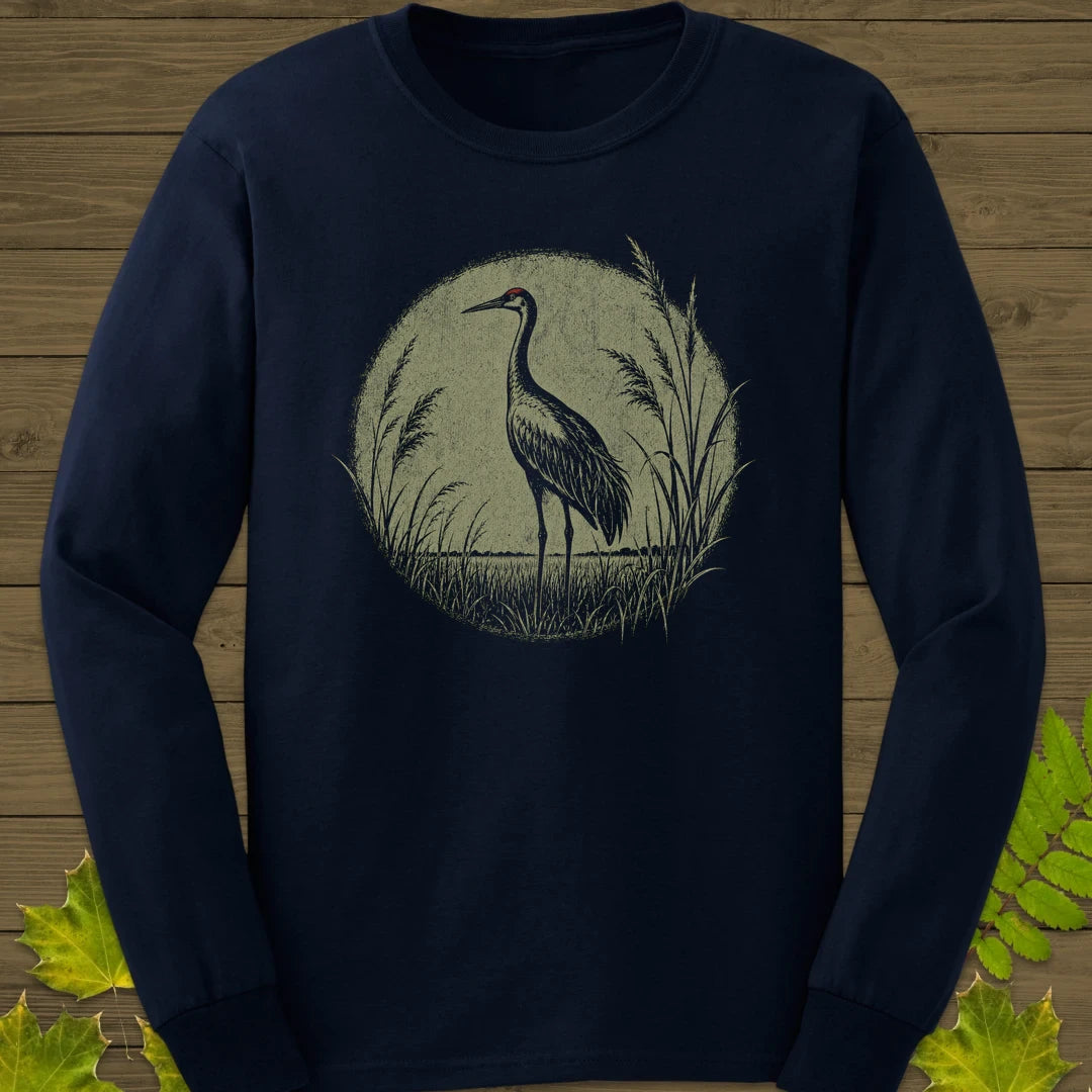 Prairie Crane Long Sleeve Navy