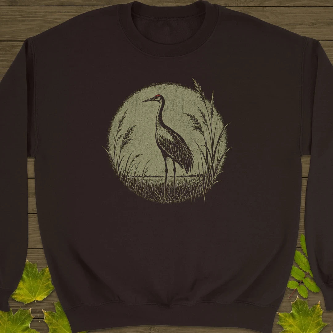 Prairie Crane Sweatshirt Dark Chocolate