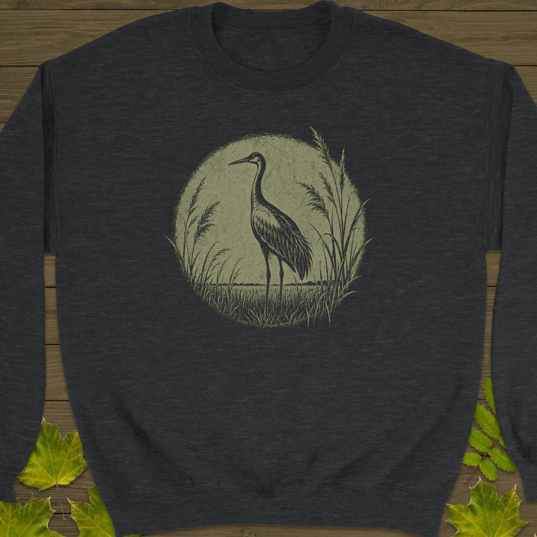 Prairie Crane Sweatshirt Dark Heather