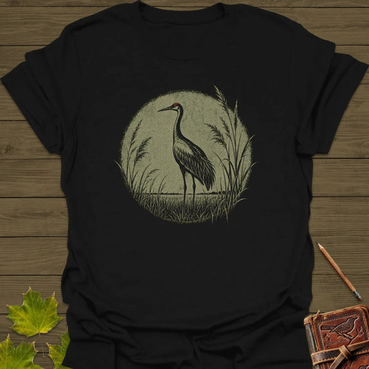 Prairie Crane T-Shirt Black