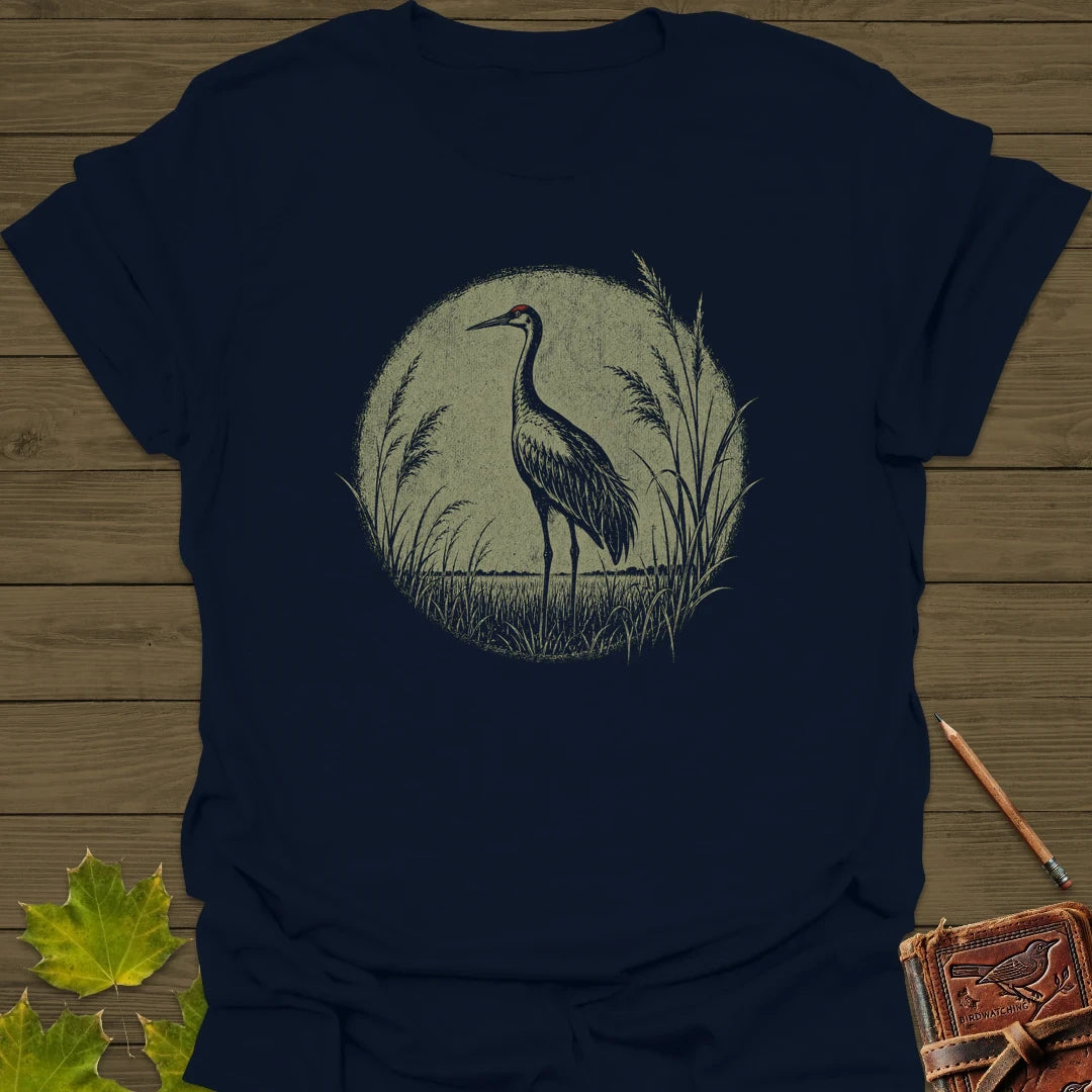 Prairie Crane T-Shirt in Navy