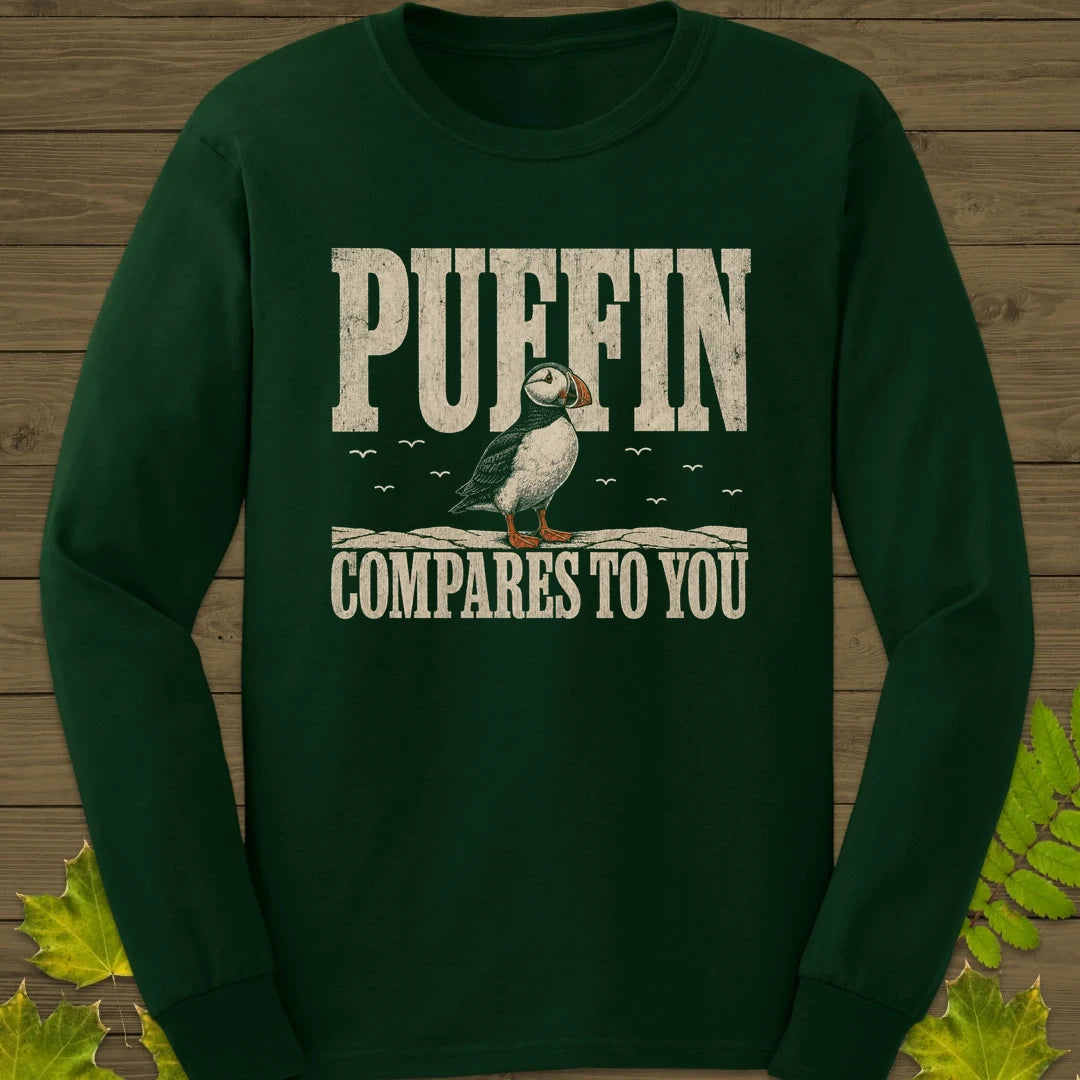 Puffin Compares Long Sleeve Forest Green