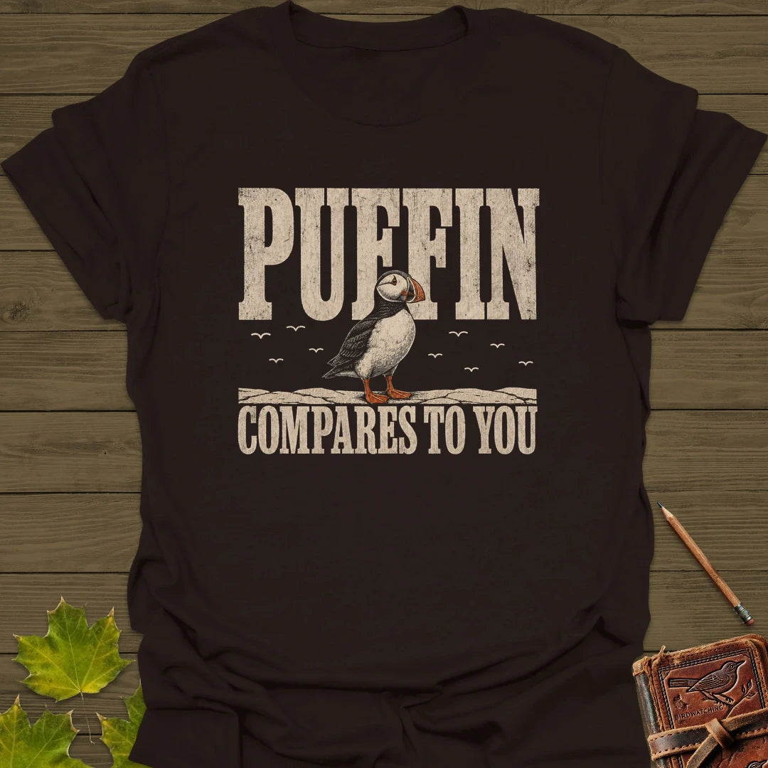 Puffin Compares T-Shirt Dark Chocolate