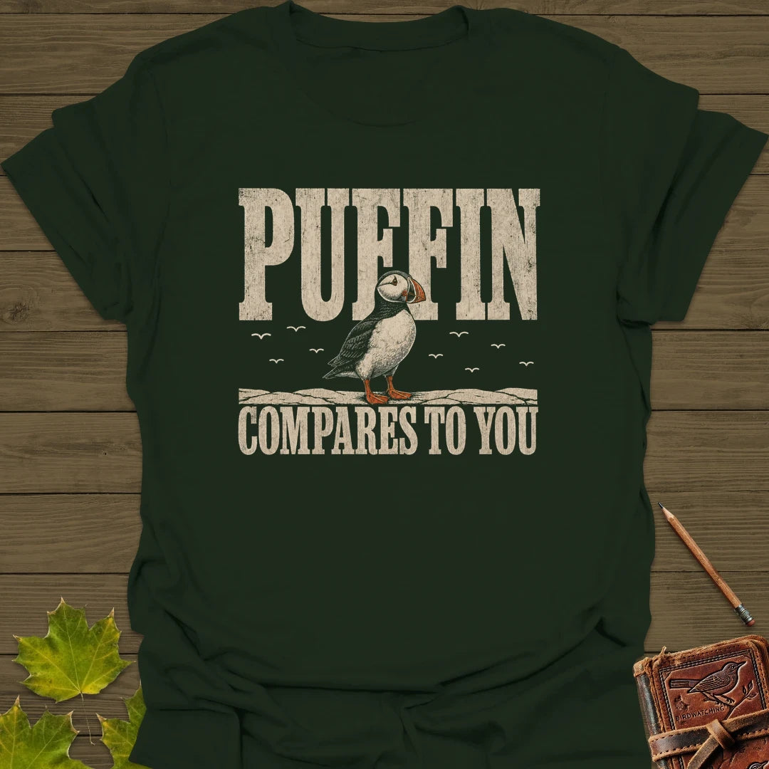 Puffin Compares T-Shirt Forest Green