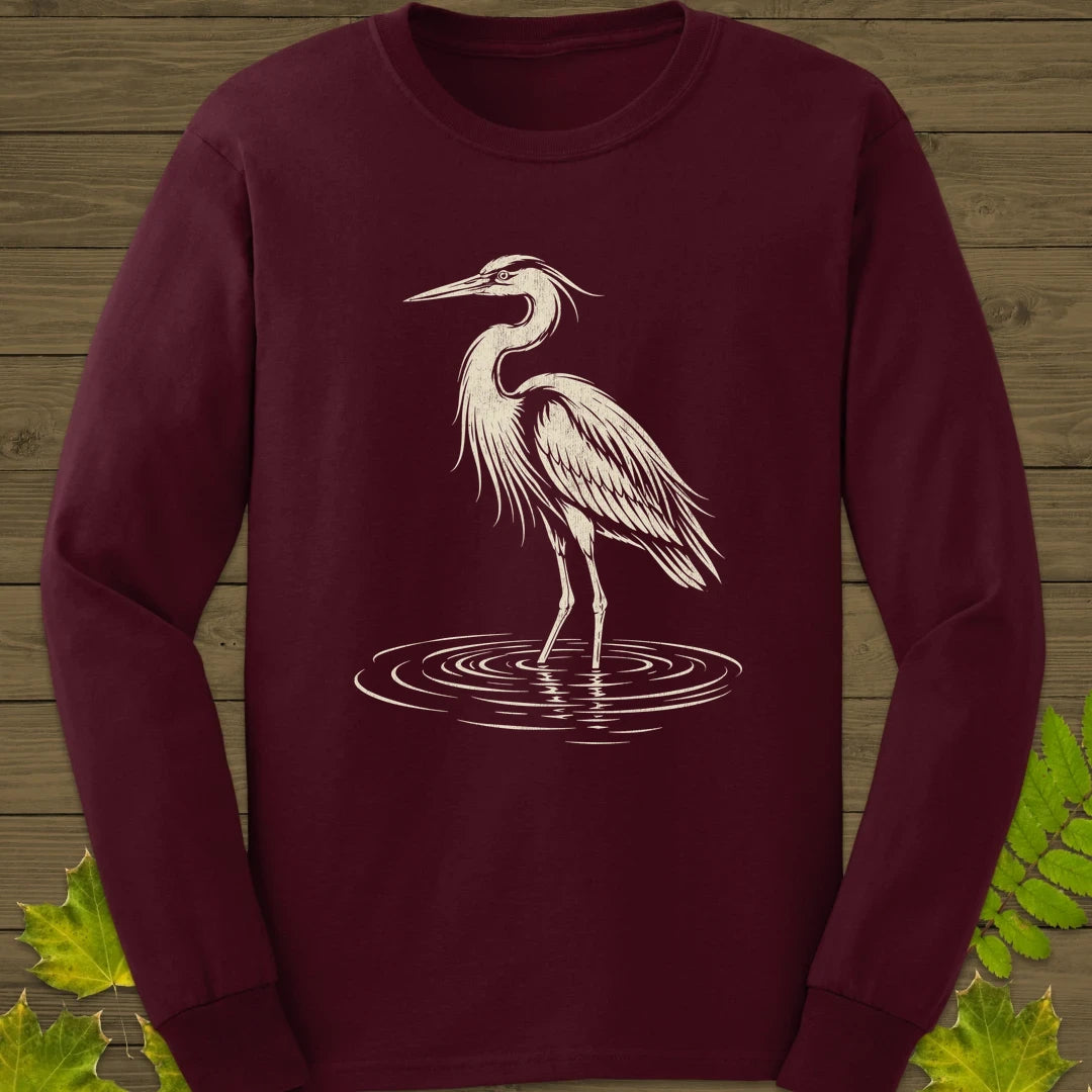 Ripple Heron Long Sleeve Maroon