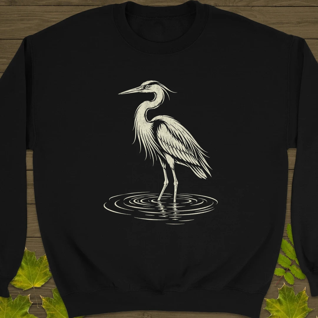 Ripple Heron Sweatshirt Black