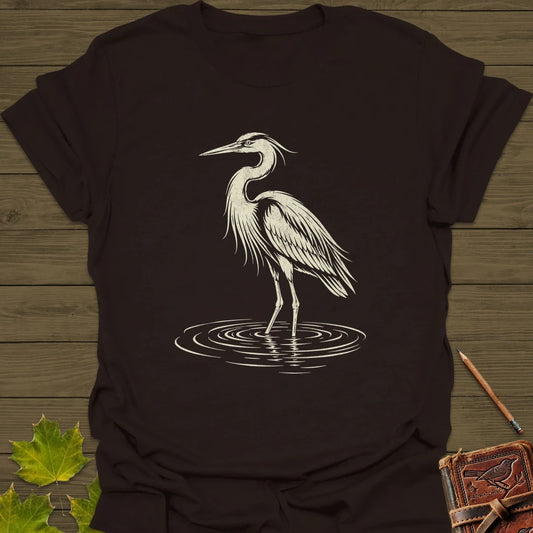 Ripple Heron T-Shirt Dark Chocolate