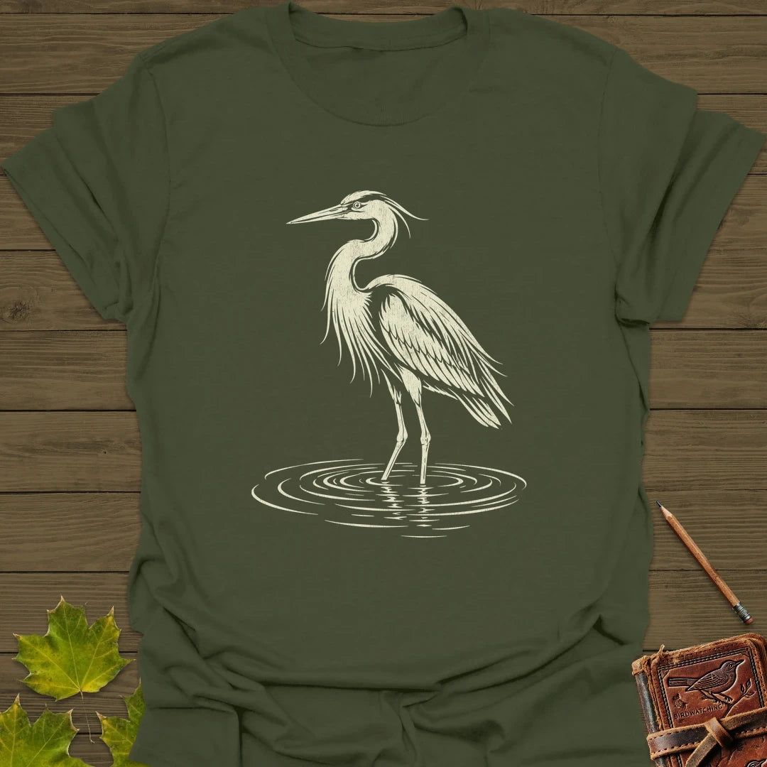 Ripple Heron T-Shirt Military Green
