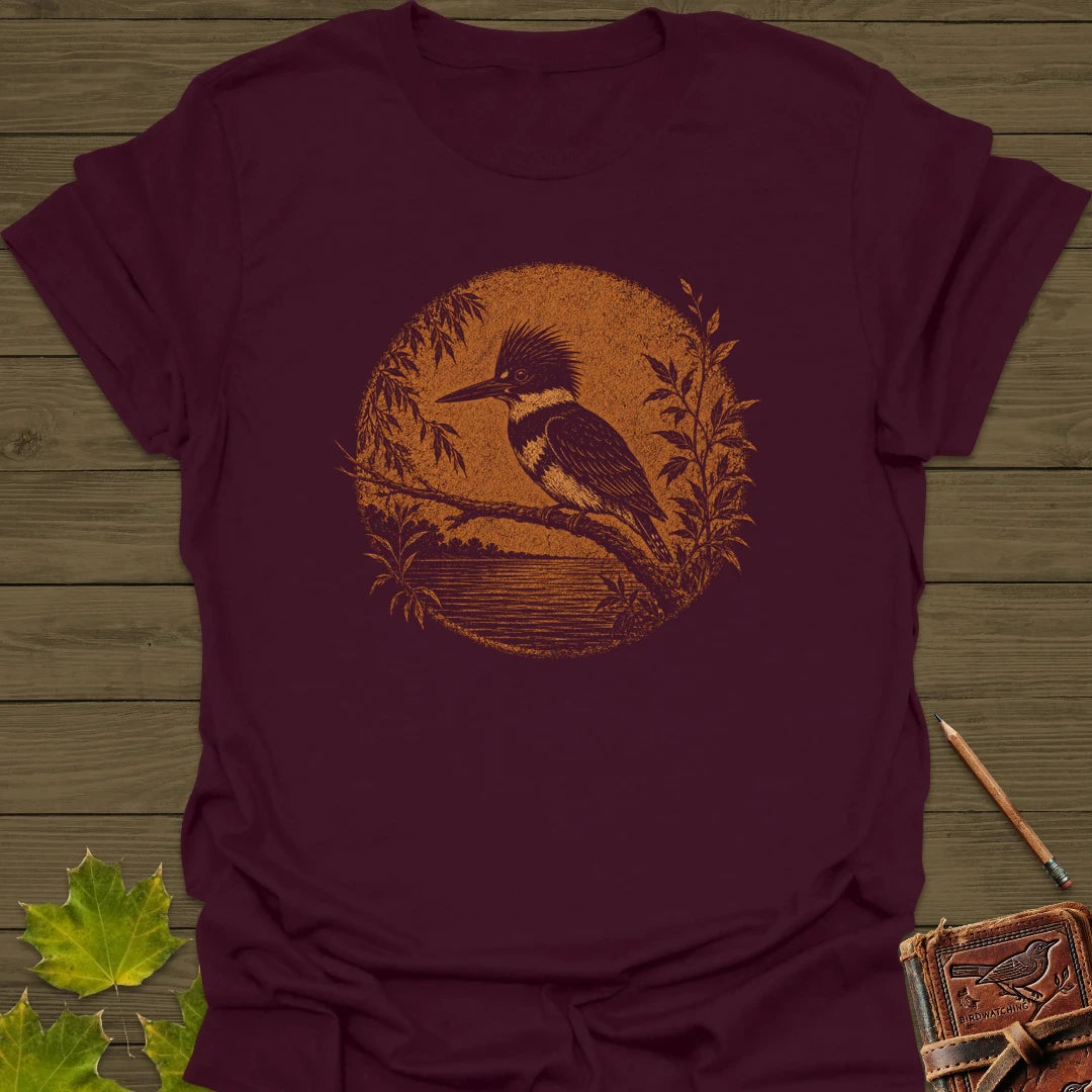 River Kingfisher T-Shirt Maroon