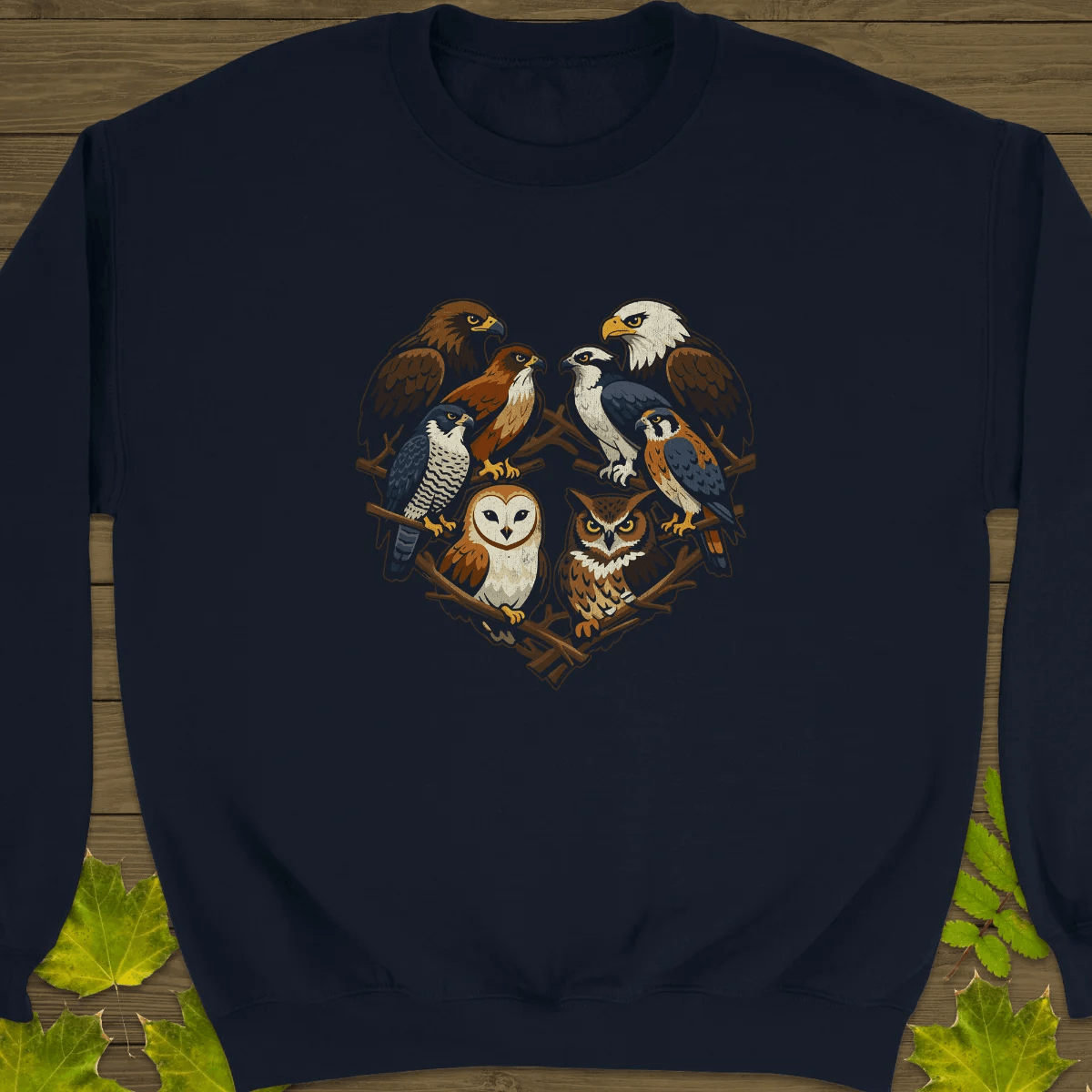Heart Full Of Raptors Crewneck Sweatshirt Navy