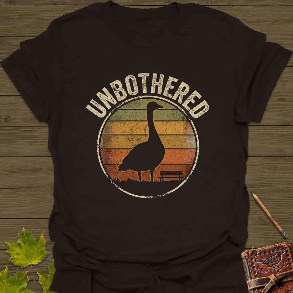 Unbothered Goose T-Shirt Dark Chocolate