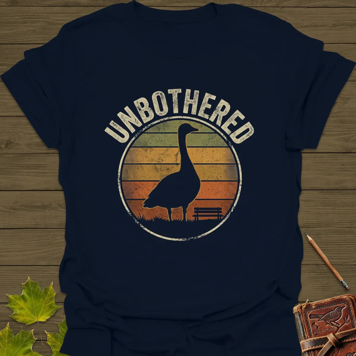 Unbothered Goose T-Shirt Navy