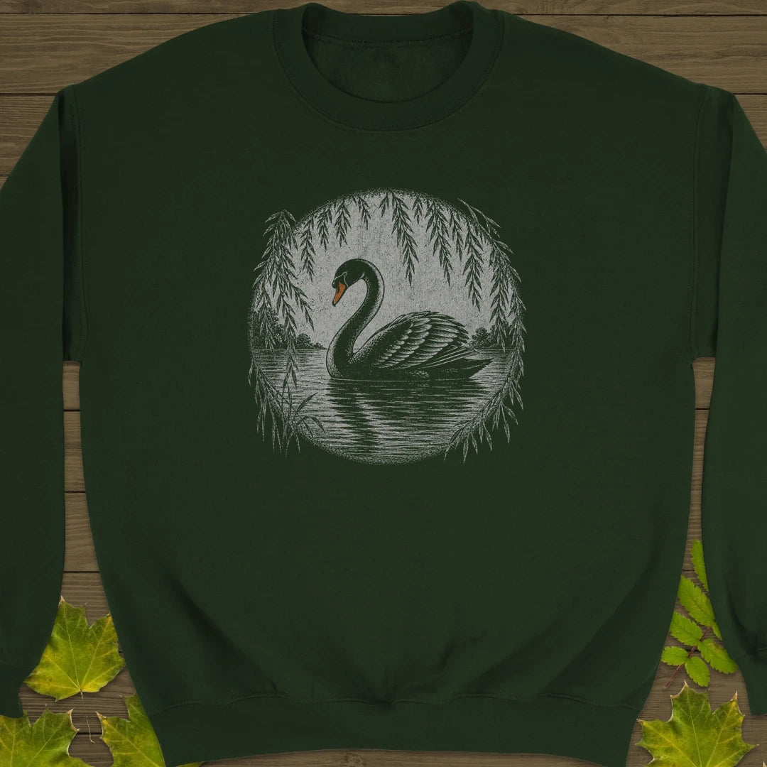 Willow Swan Sweatshirt Forest Green