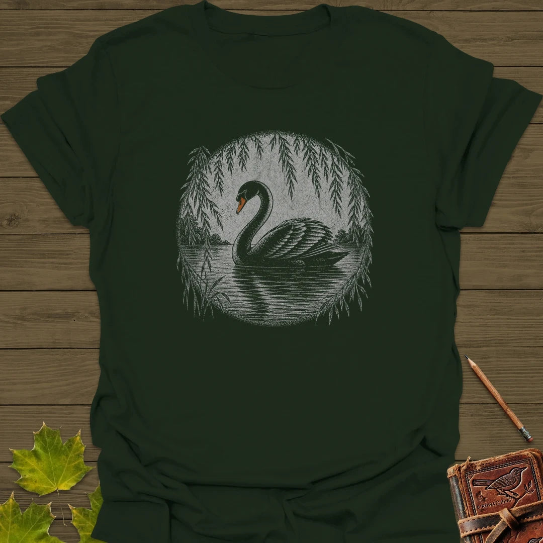 Willow Swan T-Shirt Forest Green