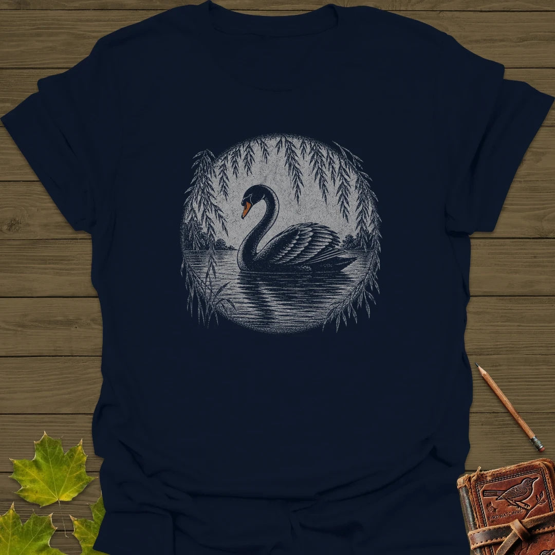 Willow Swan T-Shirt Navy
